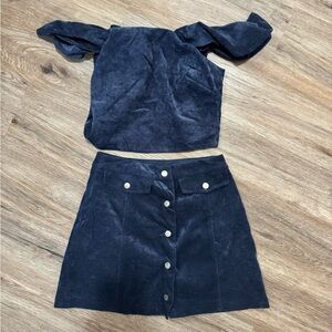 Vintage blue skirt and top set